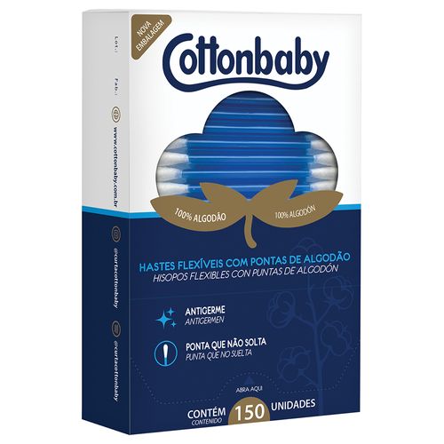 Haste Flexivel Cottonbaby 150 Unidades