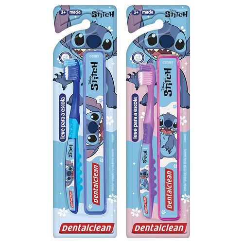 Escova Dental Escolar Stitch Macia Dentalclean