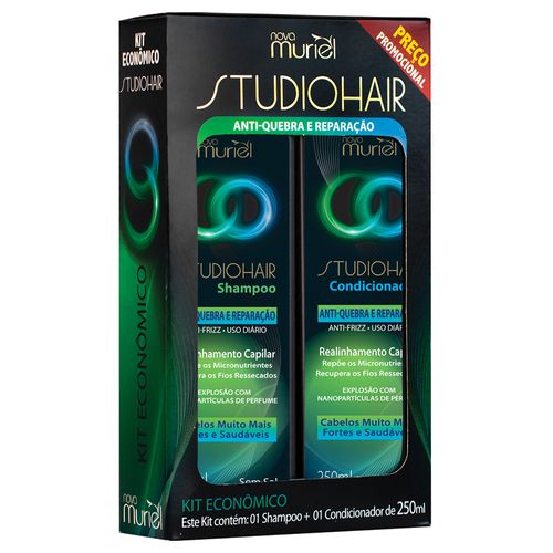 Kit Studiohair Anti-quebra e Reparação (Shampoo+Condicionador) Muriel