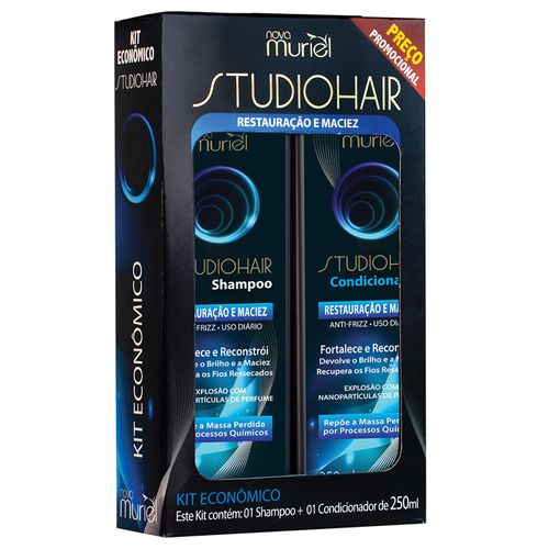Kit Studiohair Restauração e Maciez (Shampoo+Condicionador) Muriel