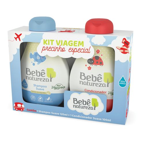Kit Viagem Bebê Natureza Suave (Shampoo+Condicionador) 120ml