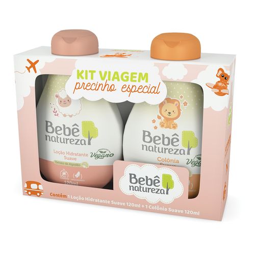 Kit Viagem Bebê Natureza Suave (Loção Hidratante+Colônia) 120ml