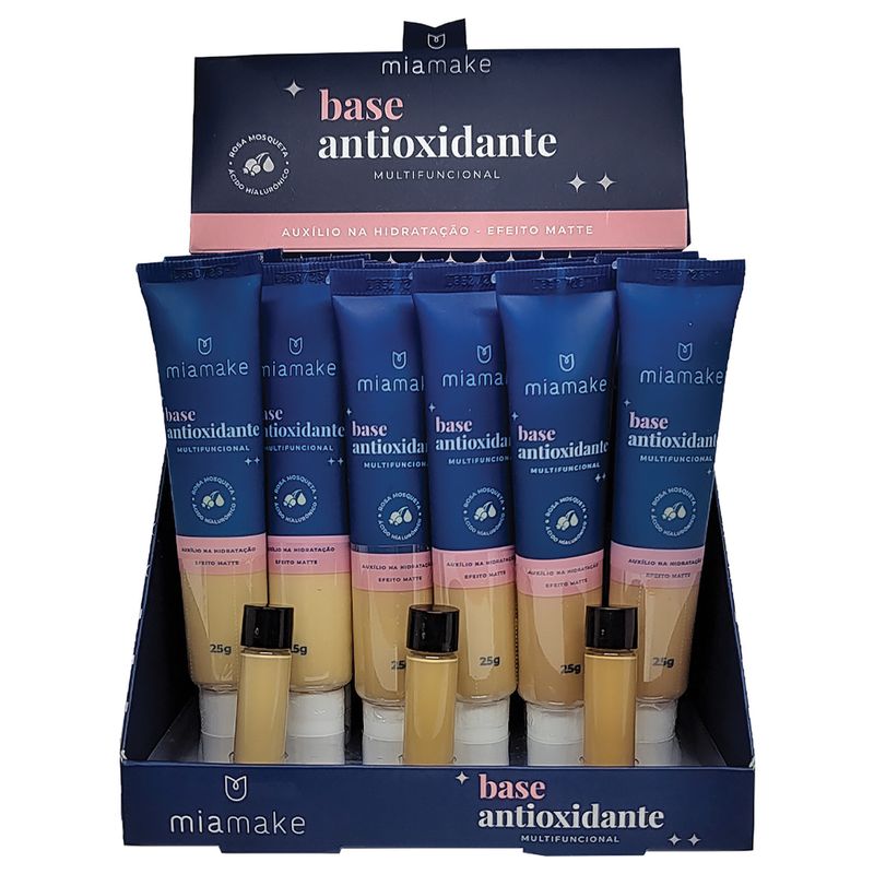DISPLAY-BASE-LIQUIDA--ANTIOXIDANTE-MIA-MAKE---COR-MEDIA-COM-24-UNIDADES