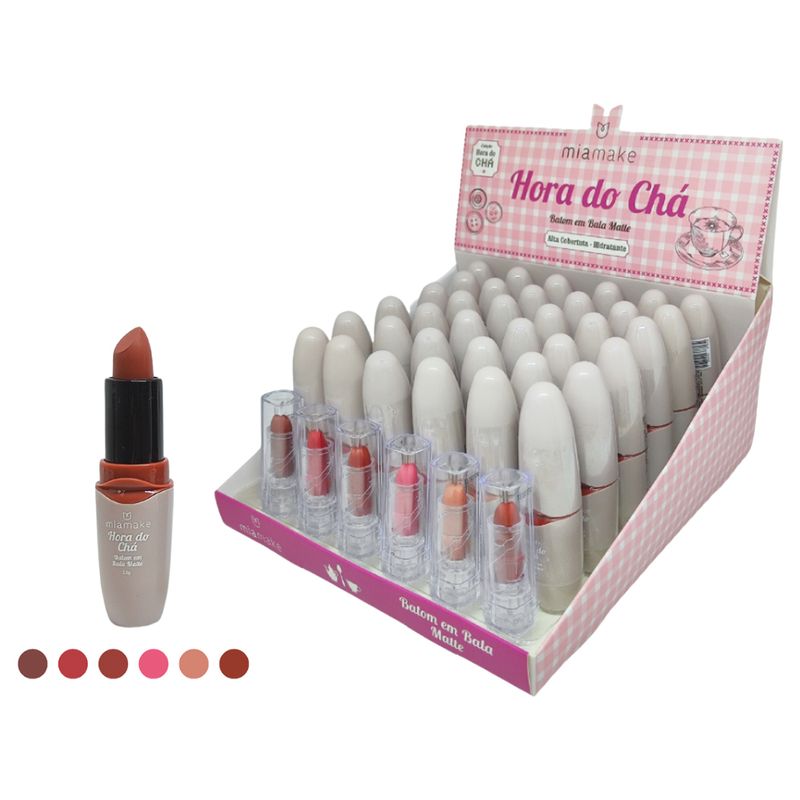 DISPLAY-BATOM-BALA-MATTE-MIA-MAKE-HORA-DO-CHA-COM-36-UNIDADES