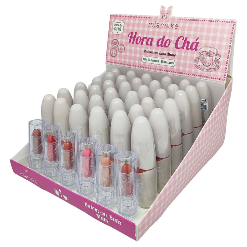 DISPLAY-BATOM-BALA-MATTE-MIA-MAKE-HORA-DO-CHA-COM-36-UNIDADES