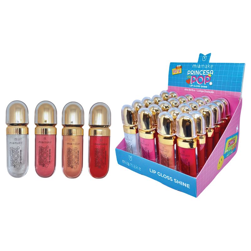 DISPLAY-LIP-GLOSS-SHINE-PRINCESA-DO-POP-MIA-MAKE-COM-24-UNIDADES