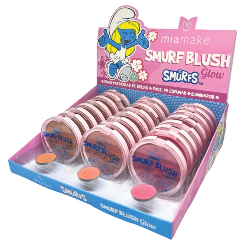 DISPLAY-BLUSH-GLOW-SMURF-MIA-MAKE-COM-24-UNIDADES