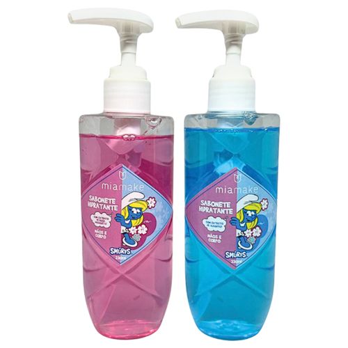 DISPLAY SABONETE MÃOS E CORPO SMURFS MIA MAKE COM 12 UNIDADES