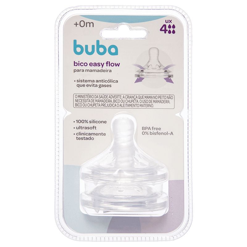 Bico-Mamadeira-Buba-Fluxo-Easy-Flow-Tamanho-4
