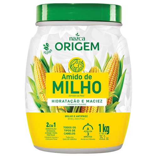 CREME DE HIDRATAÇÃO / PENTEAR ORIGEM 2EM1 AMIDO DE MILHO ORIGEM NAZCA 1KG