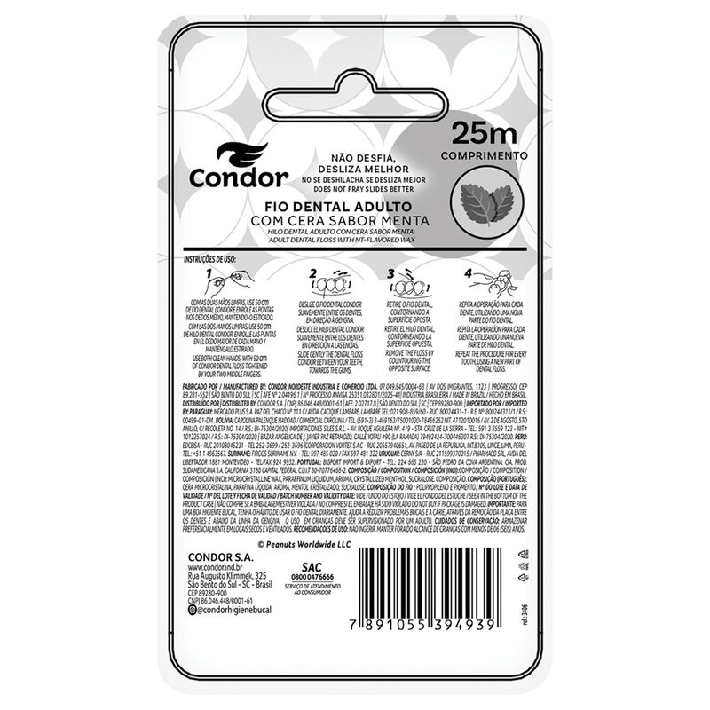 FIO DENTAL CONDOR SNOOP MENTA 25M