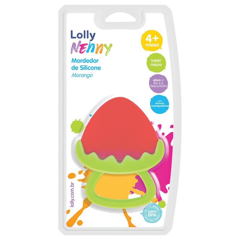 MORDEDOR DE SILICONE MORANGUINHO LOLLY