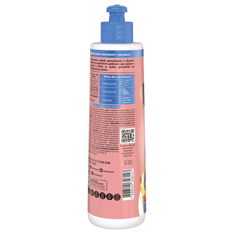 Ativador De Cachos Salon Line Sos Cachos - Leves 300ml