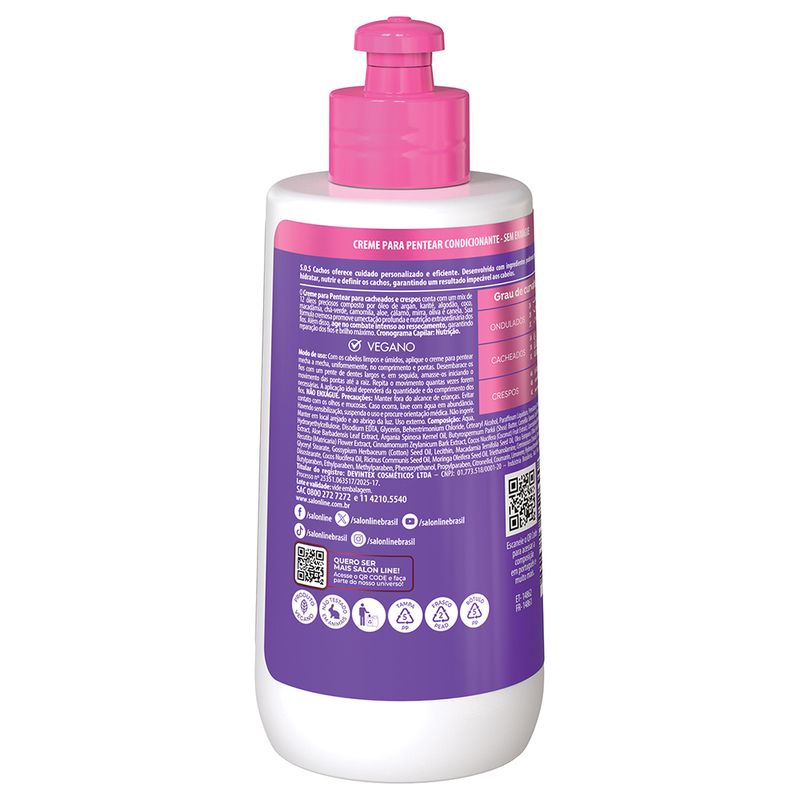 Creme Para Pentear Salon Line Sos Cachos Super Oleos 300ml