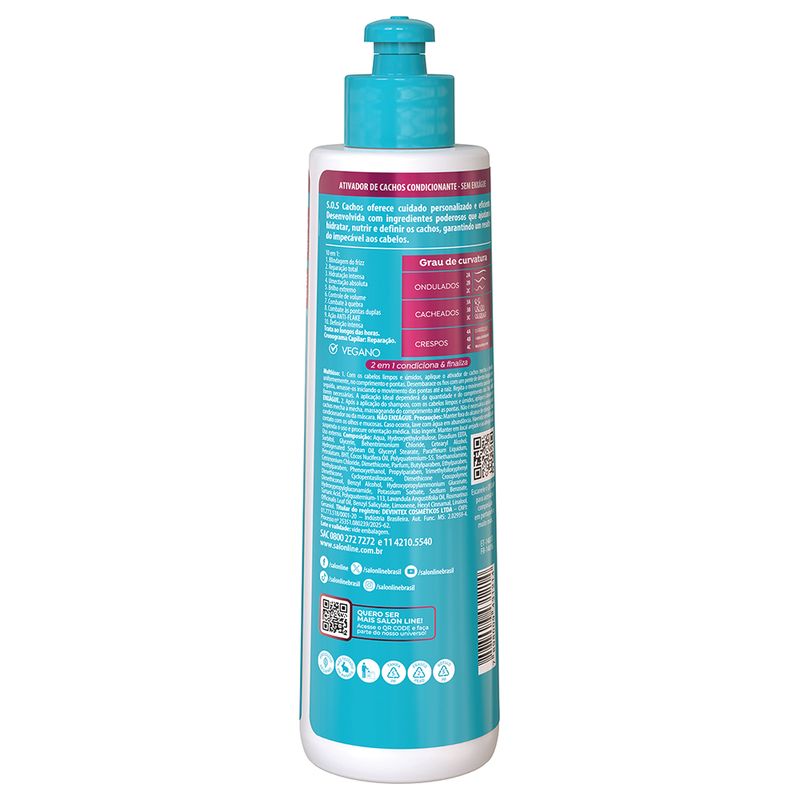 Ativador De Cachos Salon Line Sos Cachos - Poderosos 300ml
