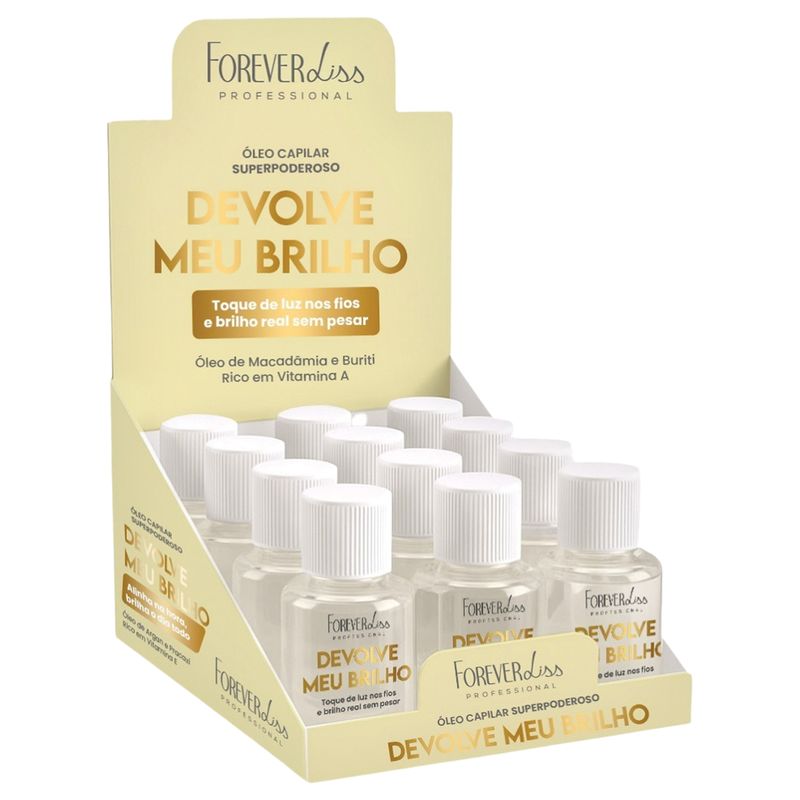 Oleo Capilar Forever Liss Super Devolve Meu Brilho Display Com 12 Unidades