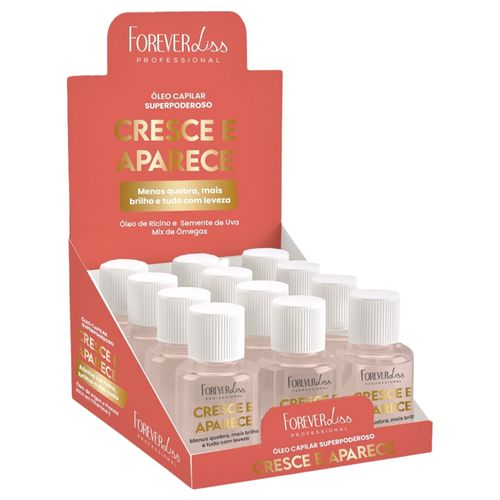 Óleo Capilar Forever Liss Cresce e  Aparece Display Com 12 Unidades