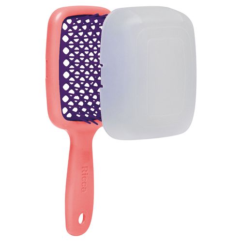 Escova de Cabelo Ricca Flex Go Mini Coral