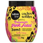 Creme 3em1 Salon Line Cacho Dos Sonhos Multy Tratamento Pink Fatal Vanilla Intense 1kg