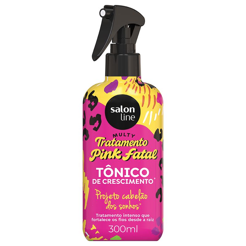 Tonico de Crescimento Salon Line Cachos Dos Sonhos Multy Tratamento Pink Fatal 300ml