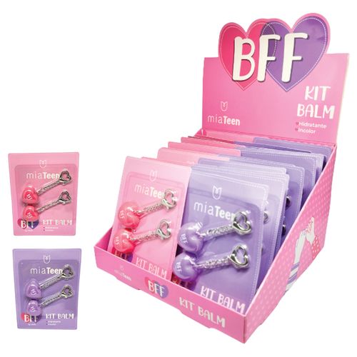 DISPLAY KIT BFF BALM CHAVEIRO COM 24 UNIDADES MIA MAKE