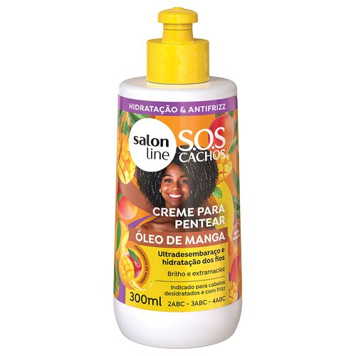 Creme Para Pentear Salon Line Sos Cachos Óleo De Manga 300ml