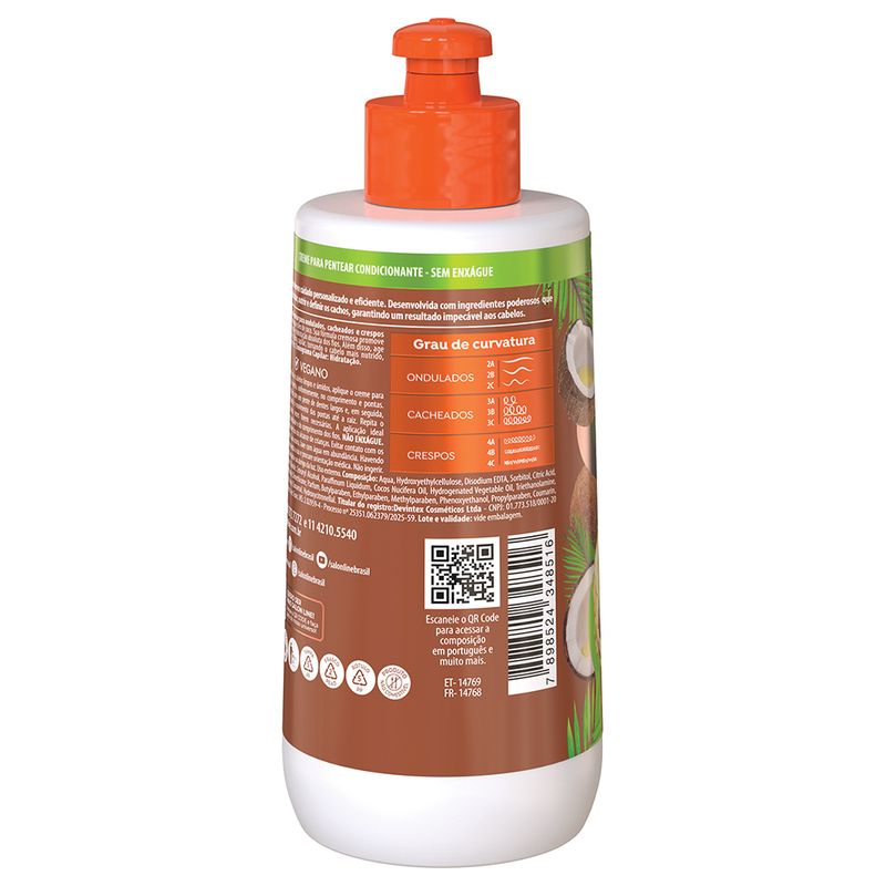 Creme Para Pentear Salon Line Sos Cachos Coco 300ml
