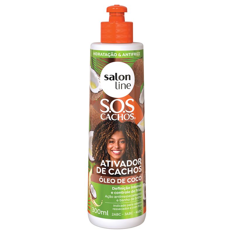 Ativador De Cachos Salon Line Sos Cachos Coco 300ml