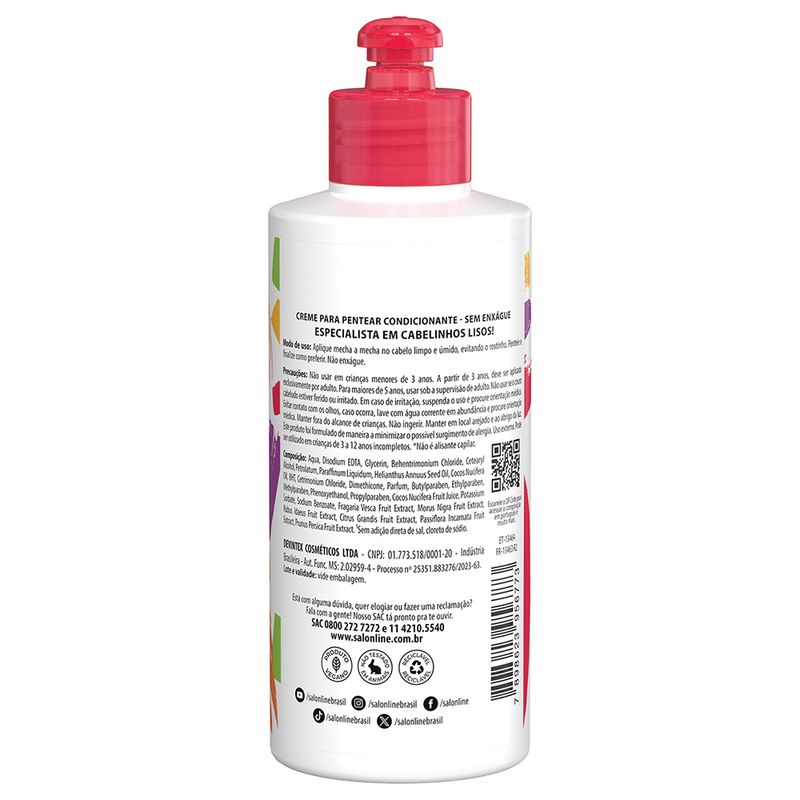 Creme Para Pentear Salon Line Meu Lisinho Kids 250ml