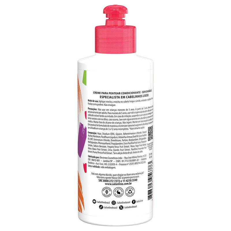 Creme Para Pentear Salon Line Meu Lisinho Kids 250ml