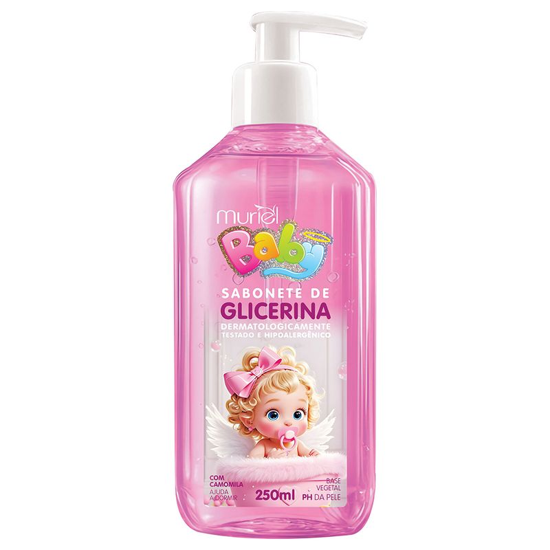 Sabonete Liquido De Glicerina Muriel Baby Rosa 250ml