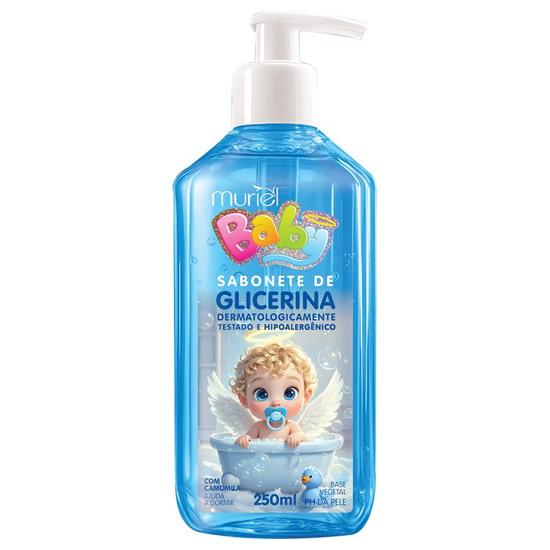 Sabonete Liquido De Glicerina Muriel Baby Azul 250ml
