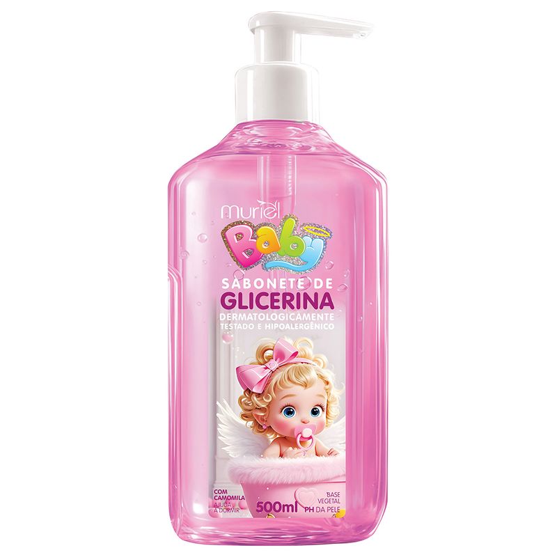 Sabonete Liquido De Glicerina Muriel Baby Rosa 500ml