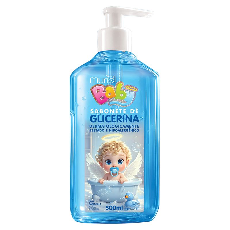 Sabonete Liquido De Glicerina Muriel Baby Azul 500ml