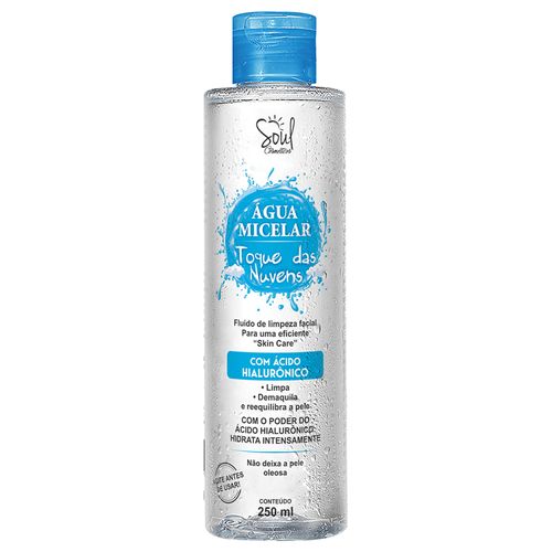 Água Micelar Soul Toque de Nuvens Ácido Hialurônico 250ml