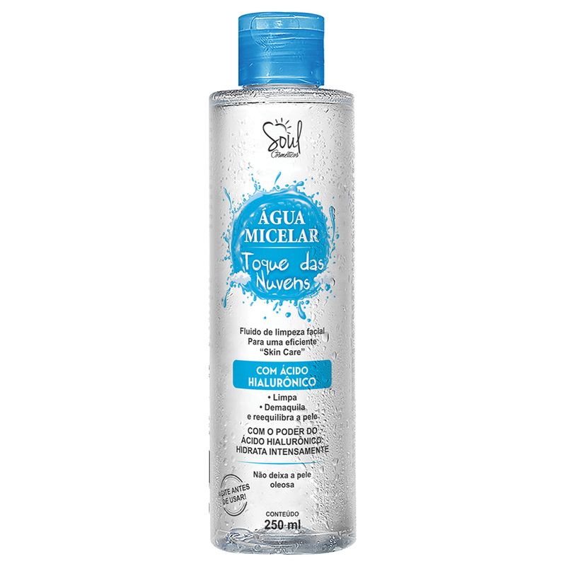 Agua Micelar Soul Toque de Nuvens Acido Hialuronico 250ml