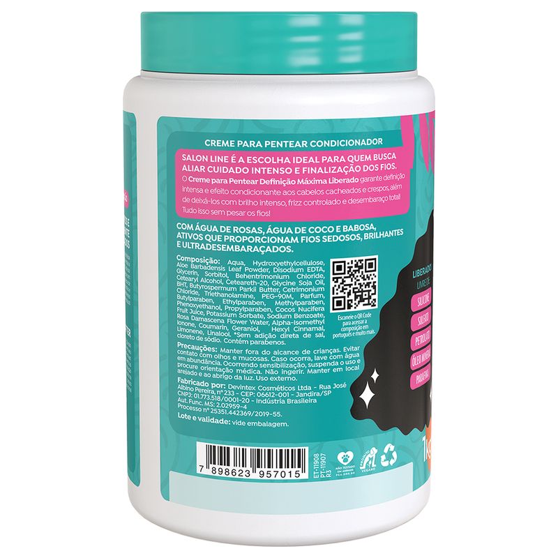 Creme Para Pentear Salon Line Definicao Maxima Liberado 1kg