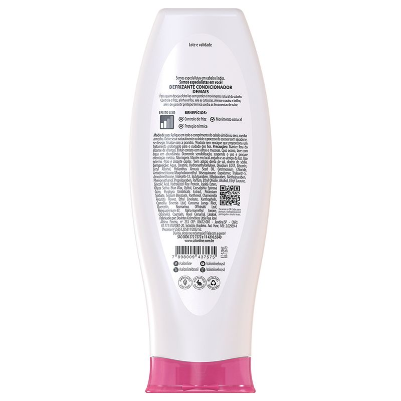 Defrizante Salon Line Meu Liso Demais 200ml