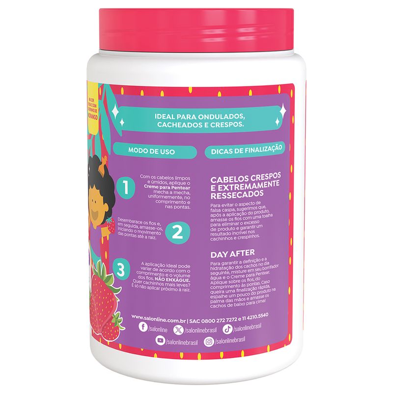 Creme para Pentear Salon Line Kids Cachinhos Sem Nos 1kg