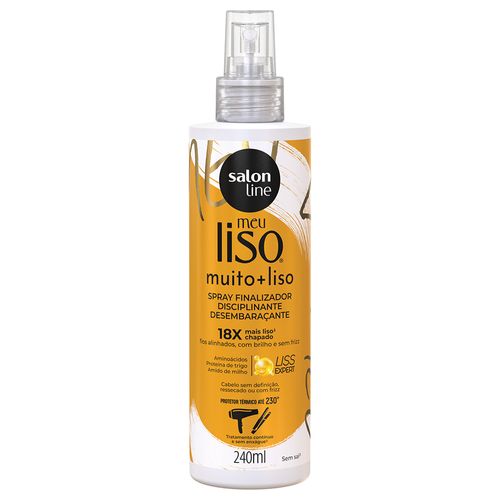Spray Defrizante Meu Liso Muito + Liso Protetor Térmico 240ml