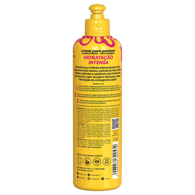 Creme de Pentear Hidra 3 em 1 D-Pantenol Salon Line 300 ML
