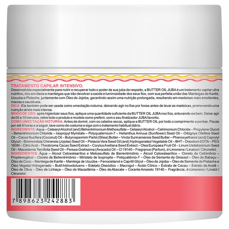 Manteiga Mascara Nutricao Intensao Juba Butter Oil 500g