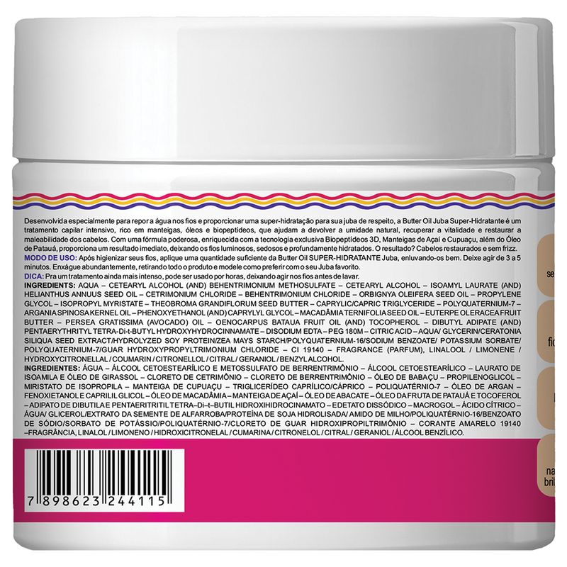 Manteiga Mascara Widi Care Juba Butter Oil Super-Hidratante 500g