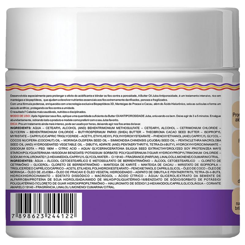 Manteiga Mascara Widi Care Juba Butter Oil Manteiga Antiporosidade 500g