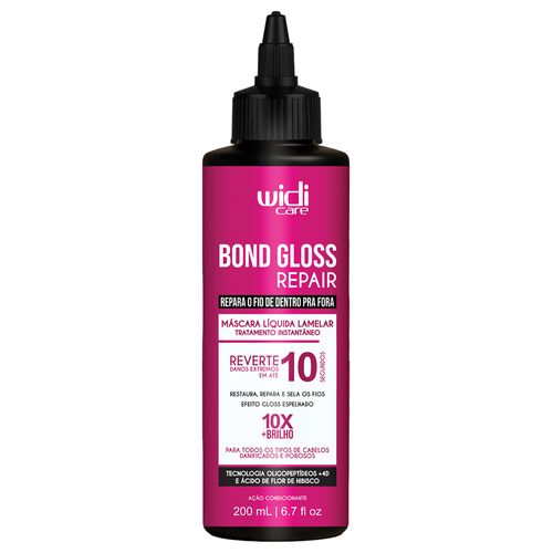 Máscara Líquida Widi Care Bond Gloss Repair Ação Lamelar 200ml