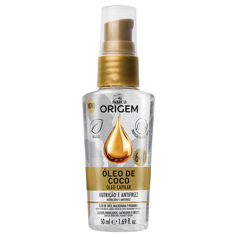 OLEO CAPILAR ORIGEM NAZCA OLEO COCO-MACADAMIA -VITAMINA E 50ML
