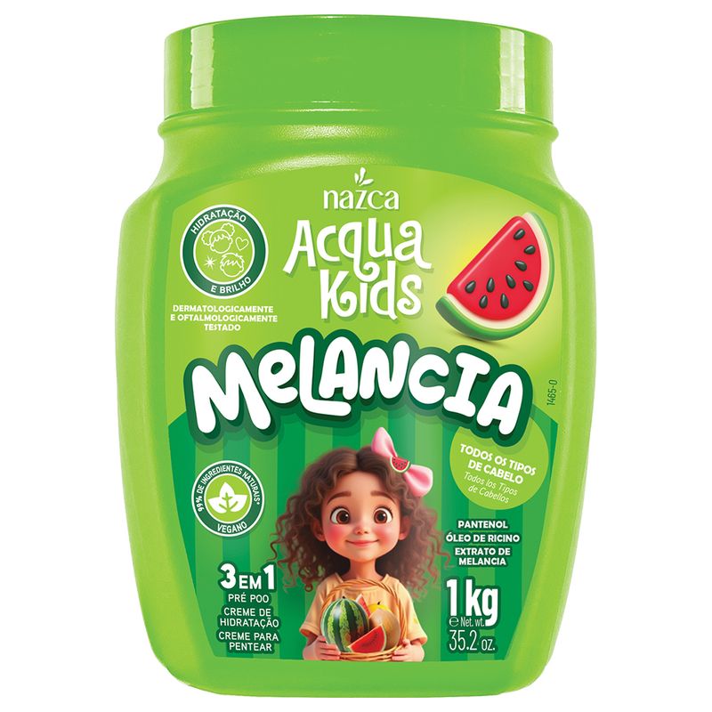 CREME MULTI 3EM1 ACQUA KIDS NAZCA MELANCIA 1KG