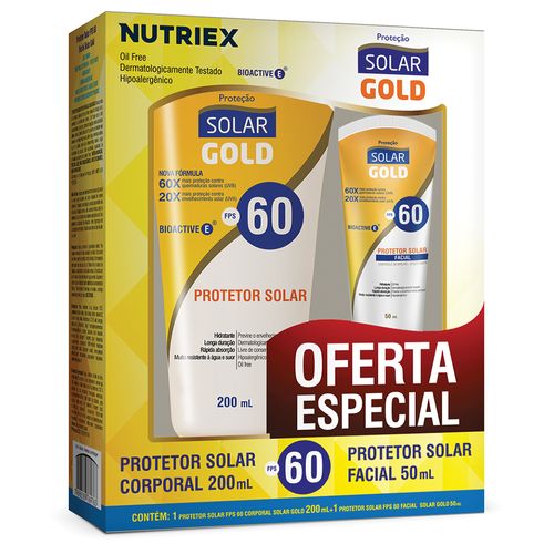 KIT PROTETOR SOLAR FPS60 GOLD CORPORAL+ FACIAL