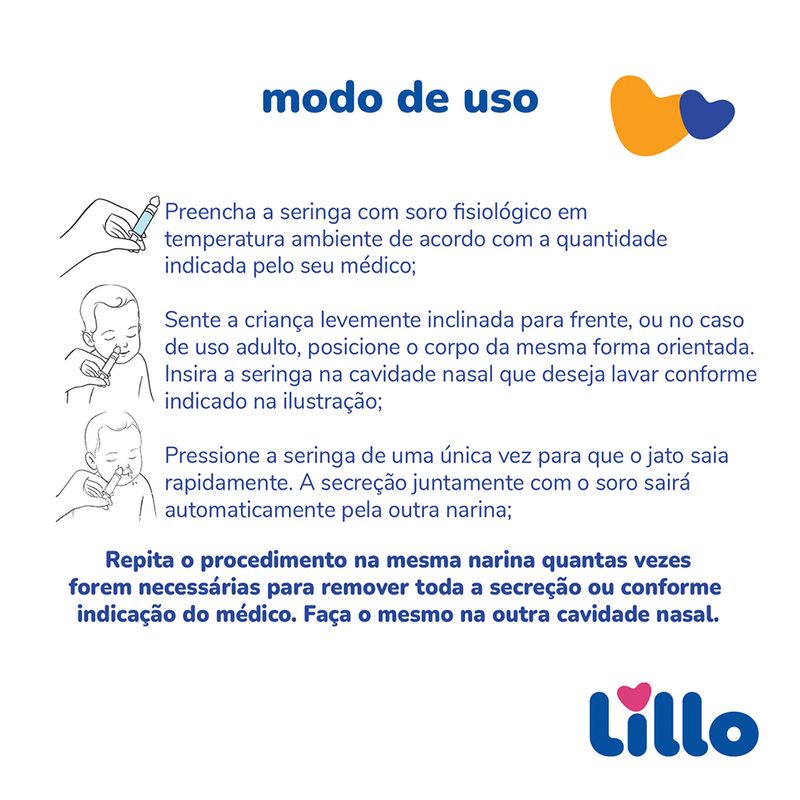 SERINGA DE LAVAGEM NASAL LILLO COLORIDA