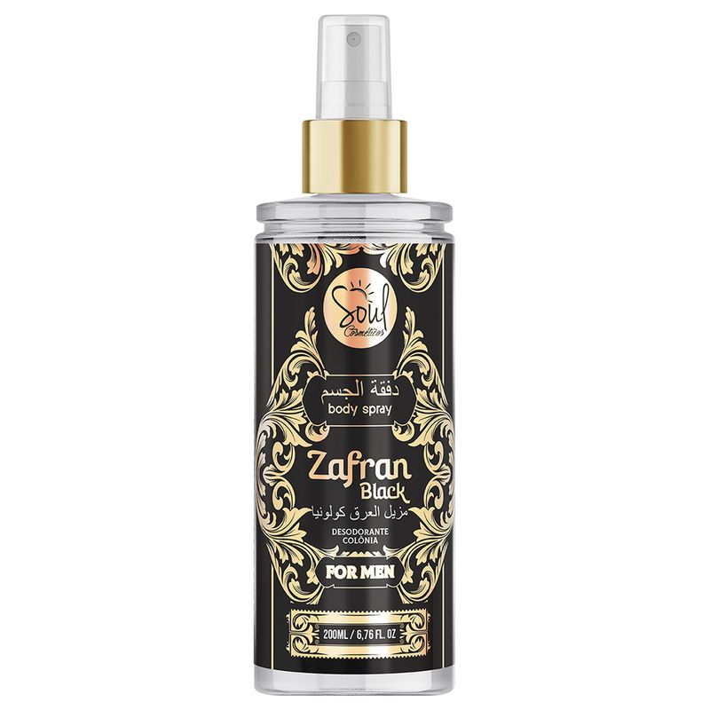 BODY SPRAY ZAFRAN BLACK FOR MEN 200ML
